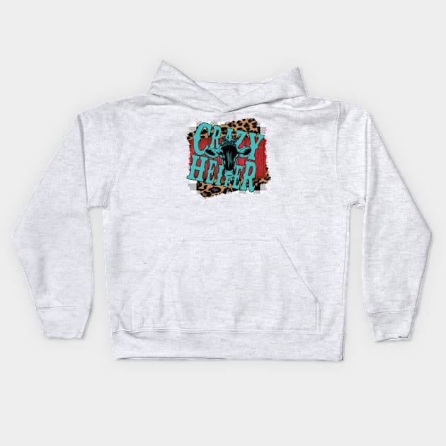 Crazy Heifer Kids Hoodie by American Phoenix 